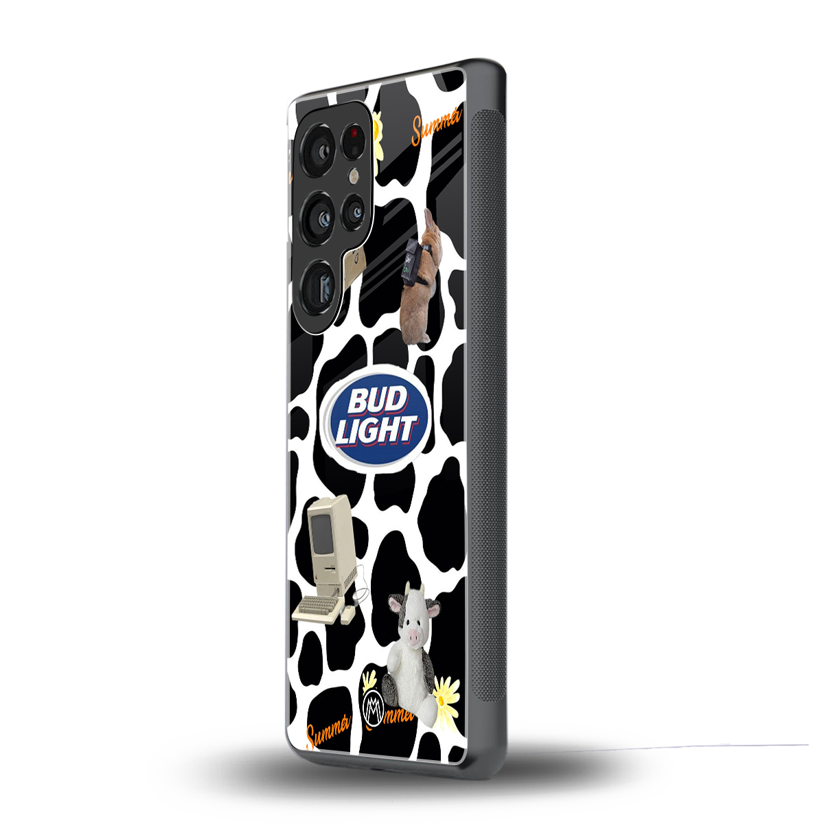 moo moo summer vibes back phone cover | glass case for samsung galaxy s25 ultra