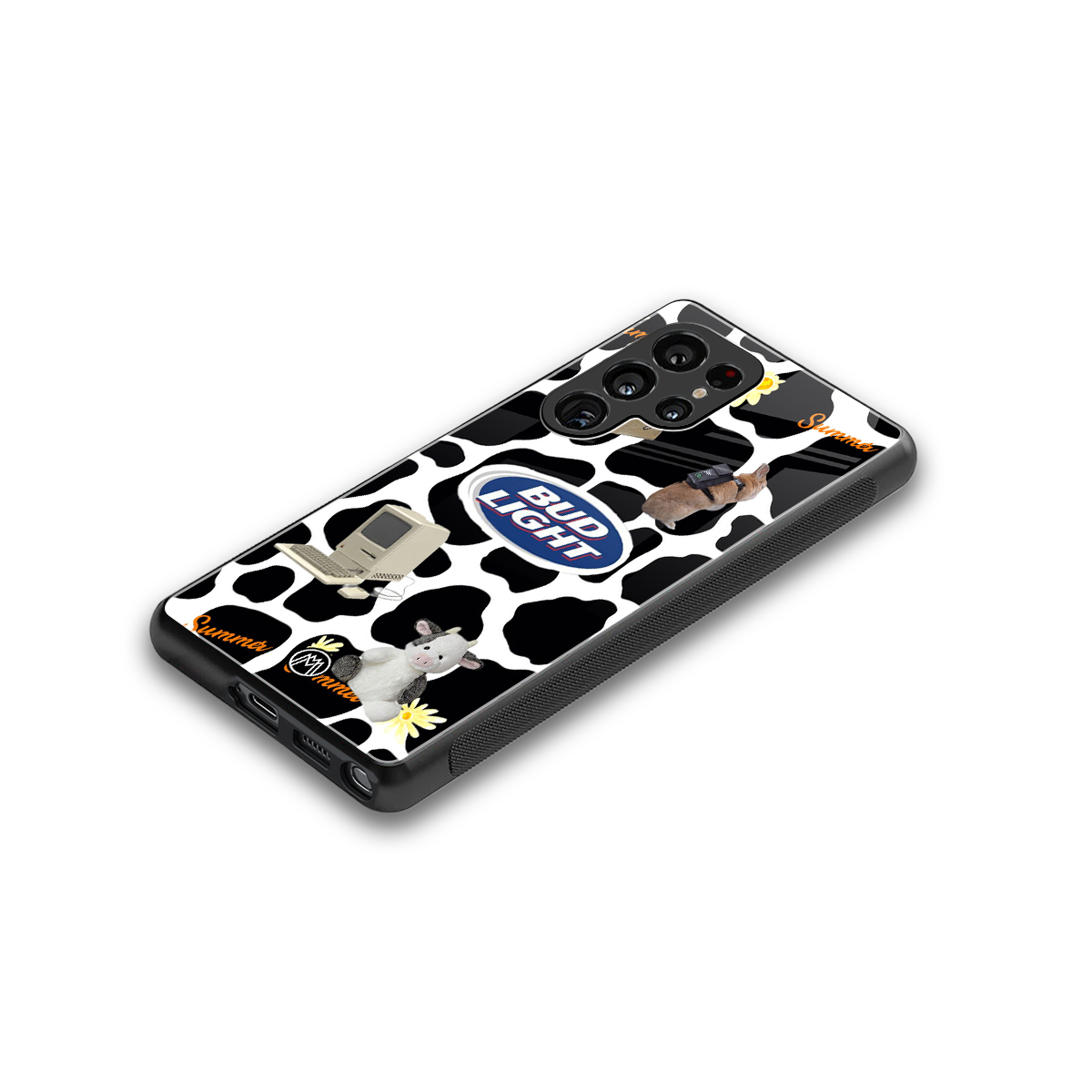 moo moo summer vibes back phone cover | glass case for samsung galaxy s25 ultra