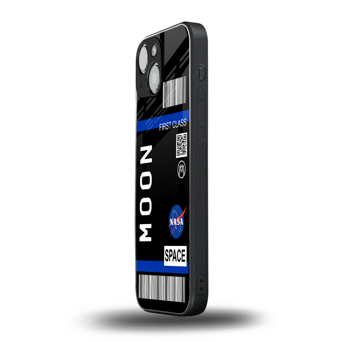 moon boarding pass back phone cover | glass case for iphone 13 mini