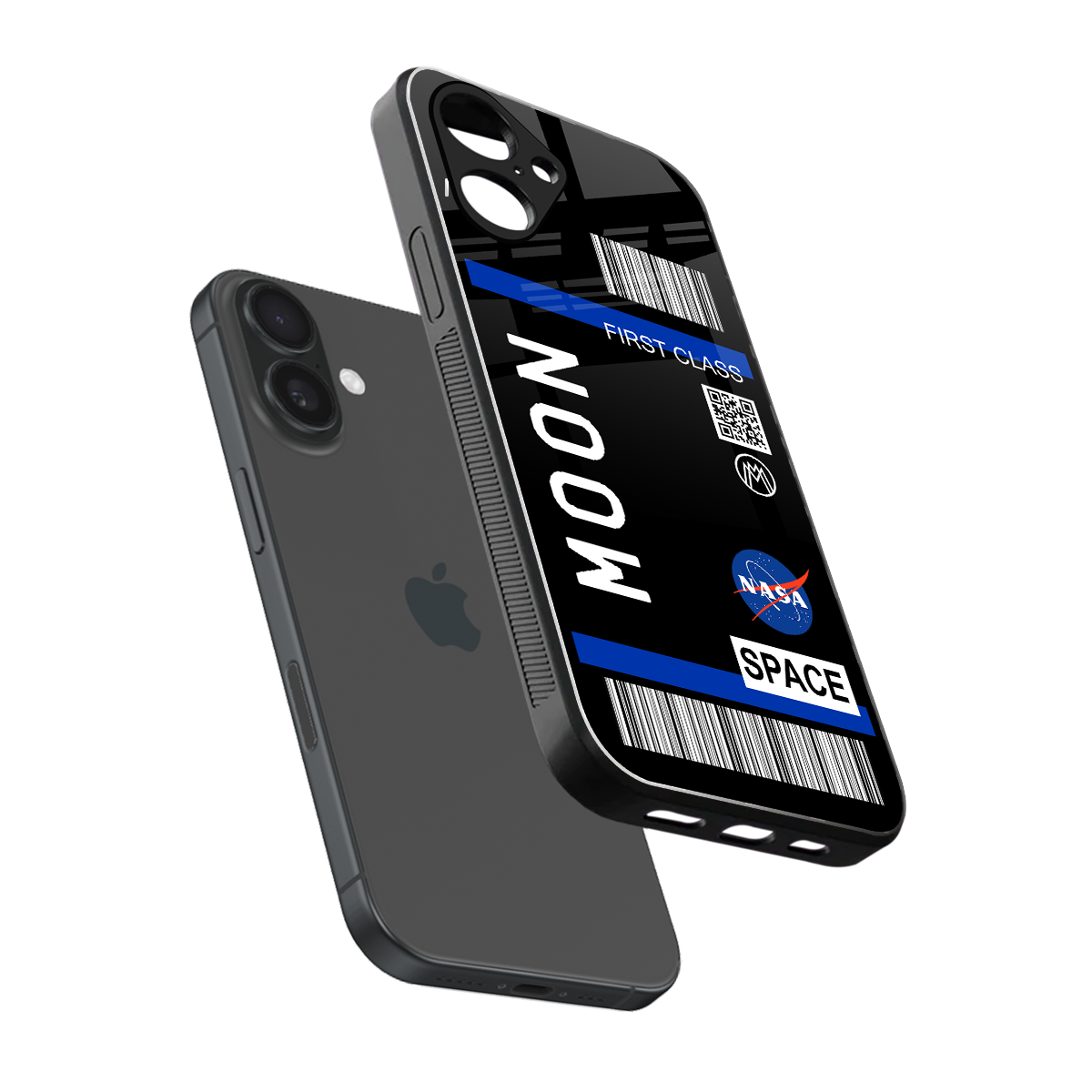 moon boarding pass back phone cover | glass case for iphone 16