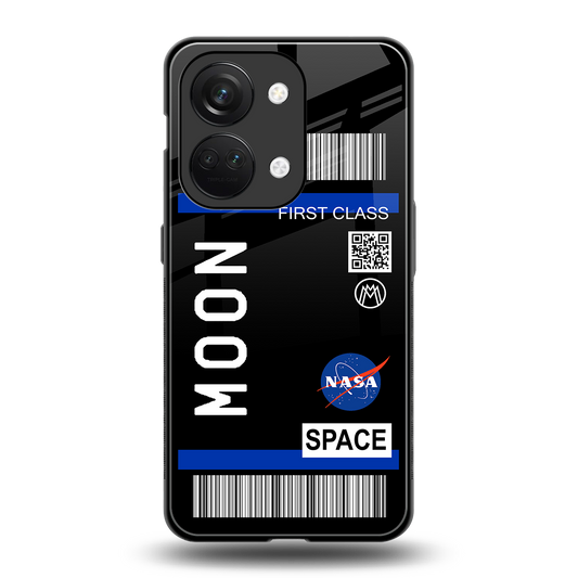 moon boarding pass back phone cover | glass case for oneplus nord 3
