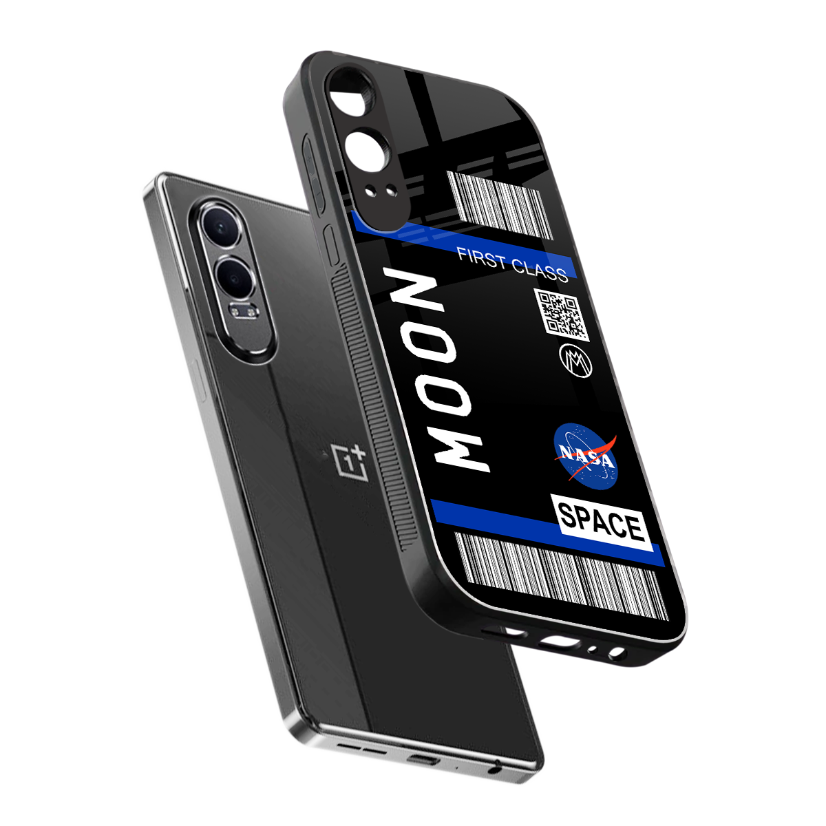 moon boarding pass back phone cover | glass case for oneplus nord ce 4 lite
