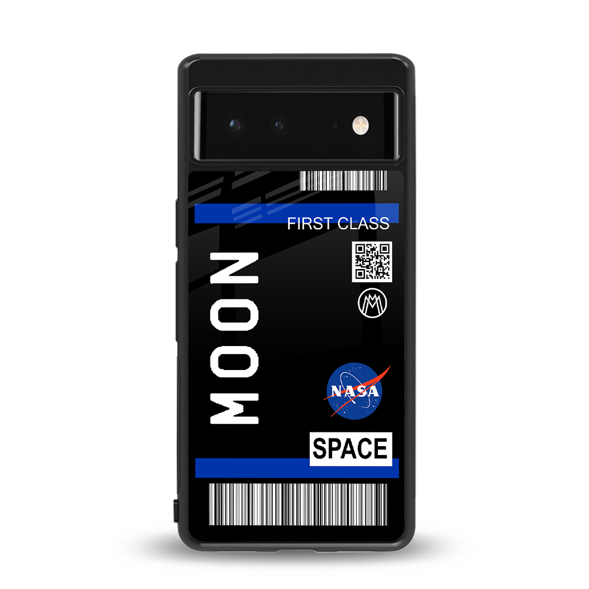 moon boarding pass back phone cover | glass case for google pixel 6