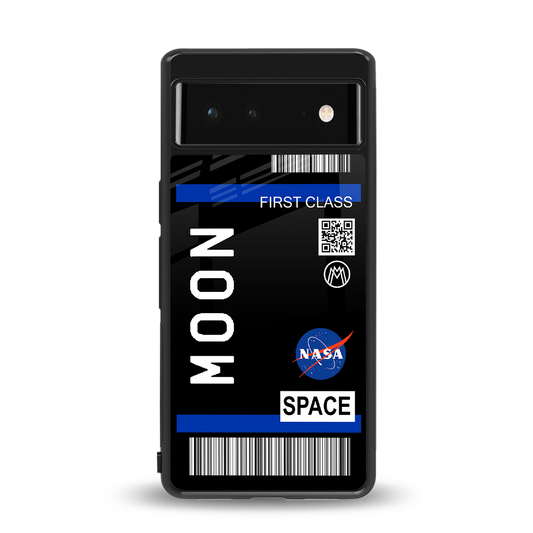 moon boarding pass back phone cover | glass case for google pixel 6