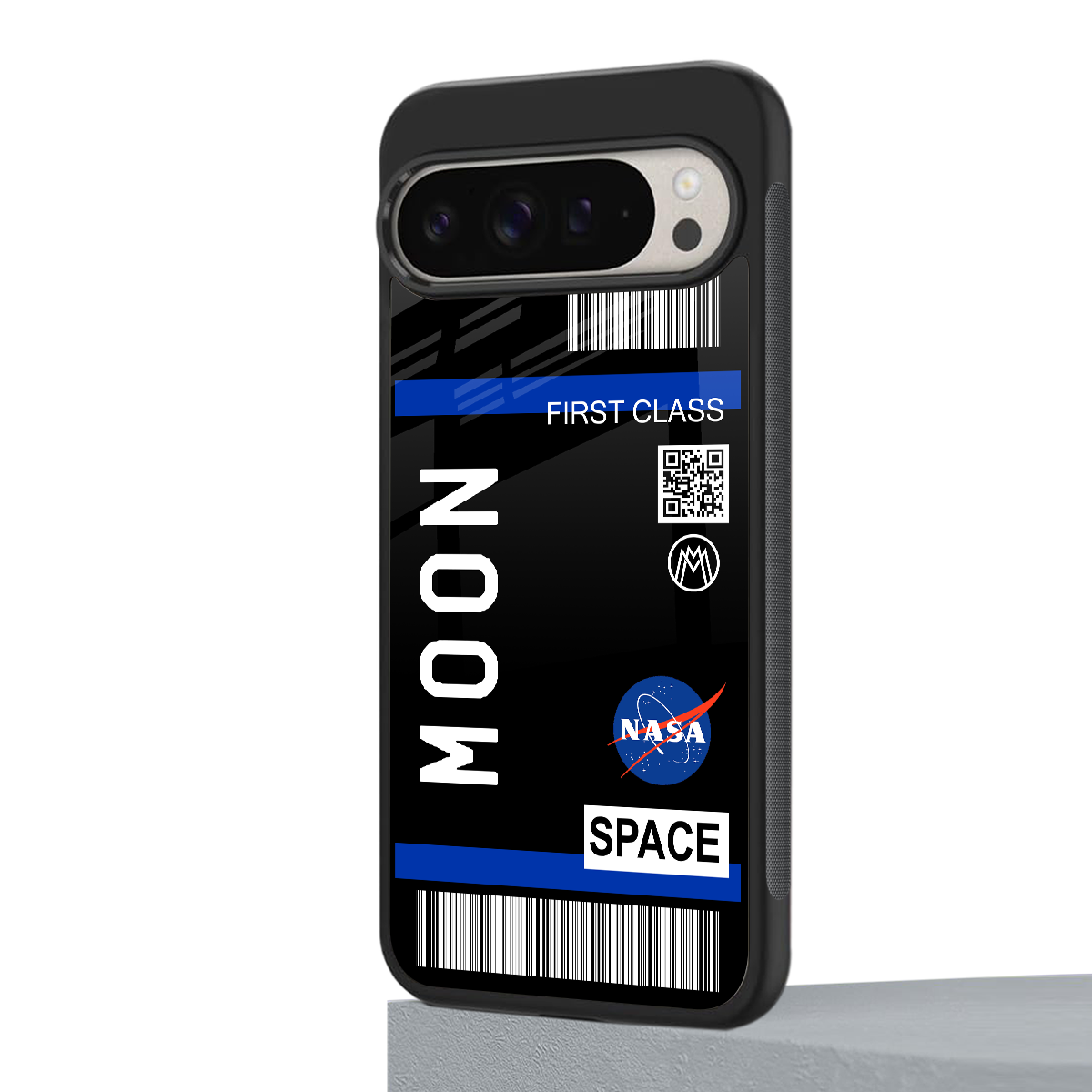 moon boarding pass back phone cover | glass case for google pixel 9 pro xl