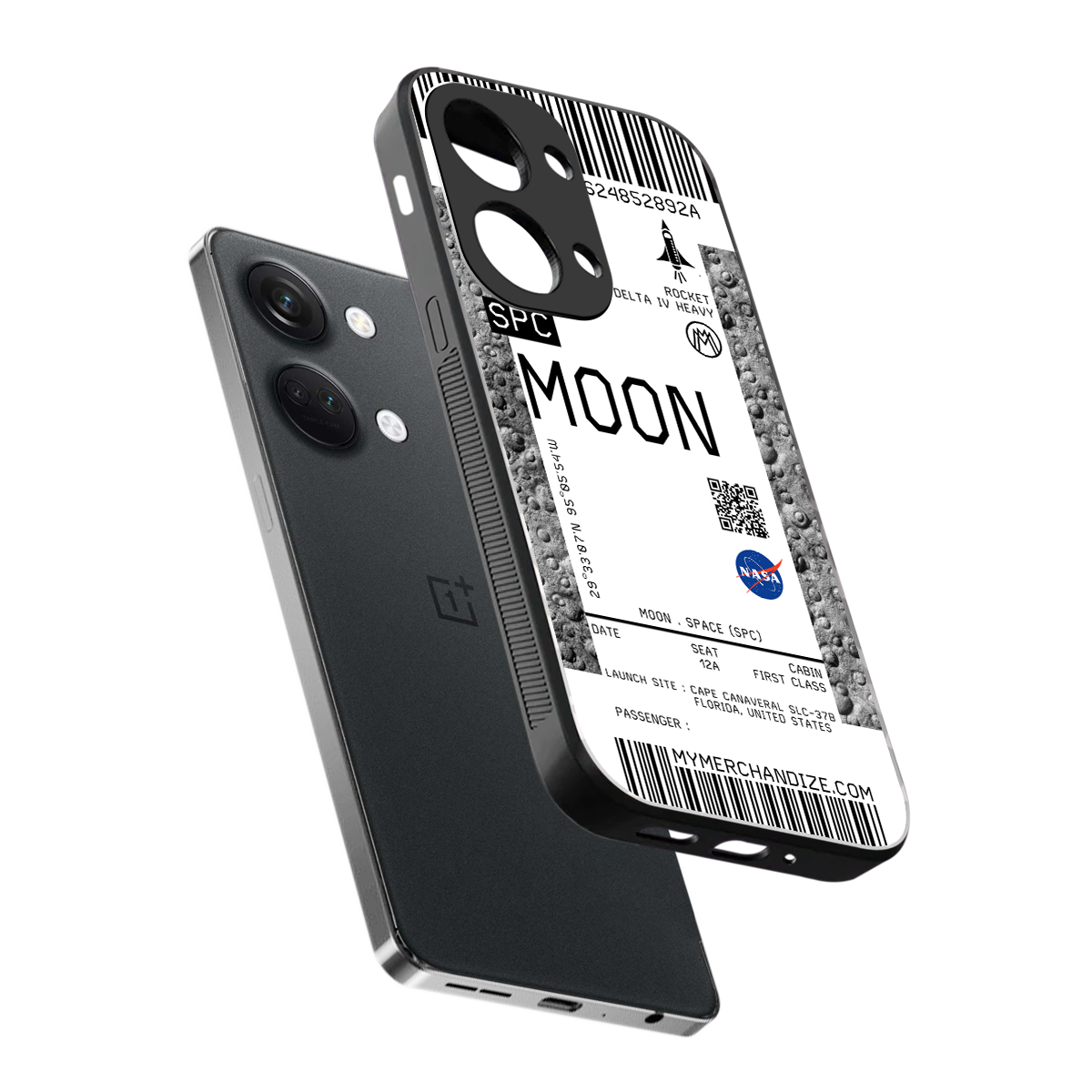 moon boarding pass ticket back phone cover | glass case for oneplus nord 3