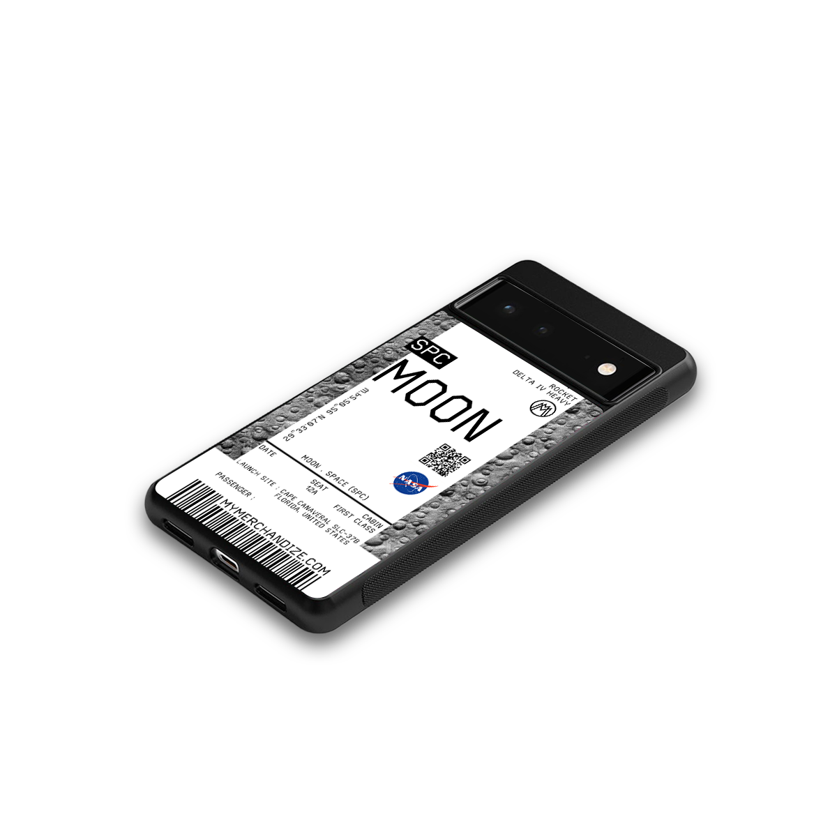 moon boarding pass ticket back phone cover | glass case for Google Pixel 6A