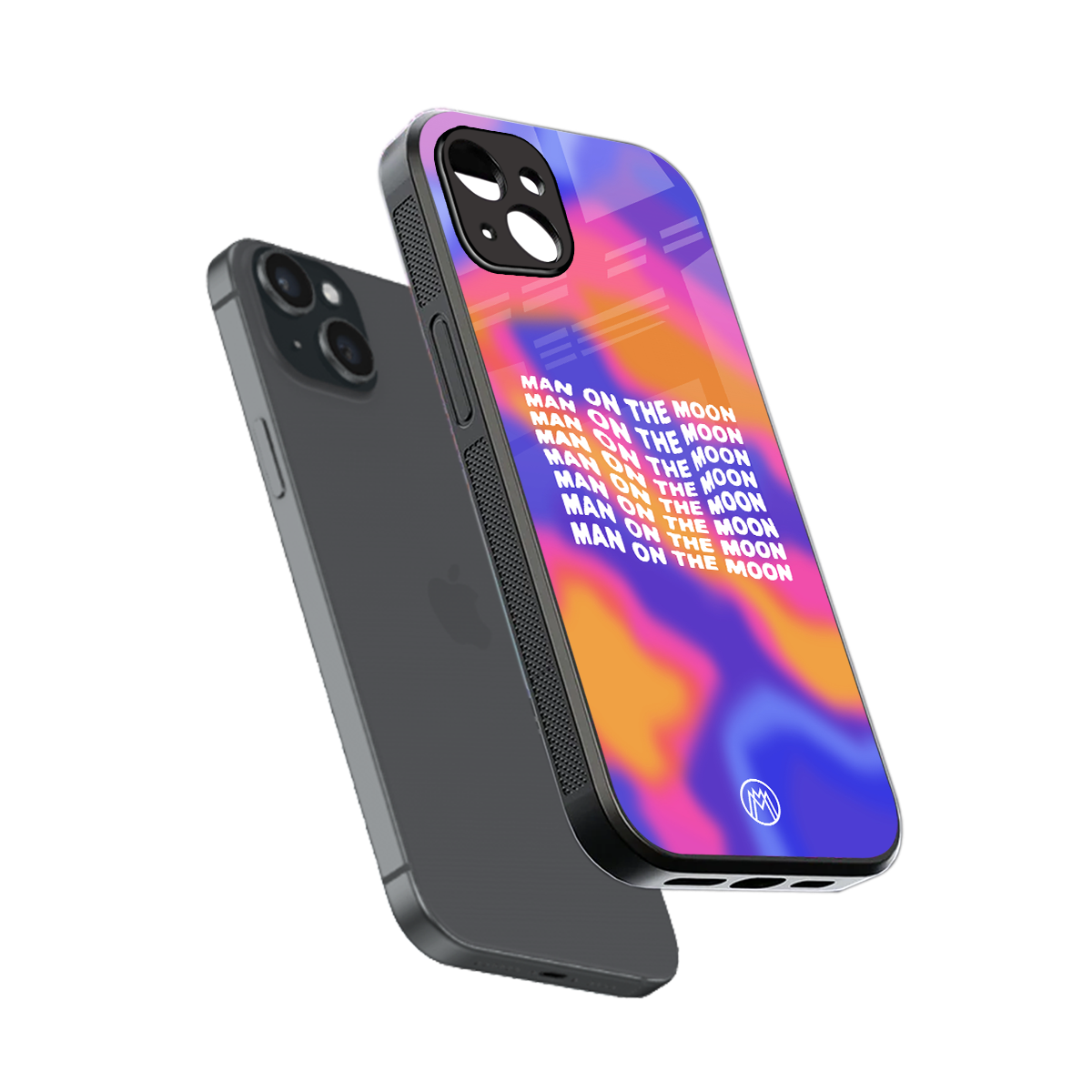 moon man back phone cover | glass case for iphone 15 plus