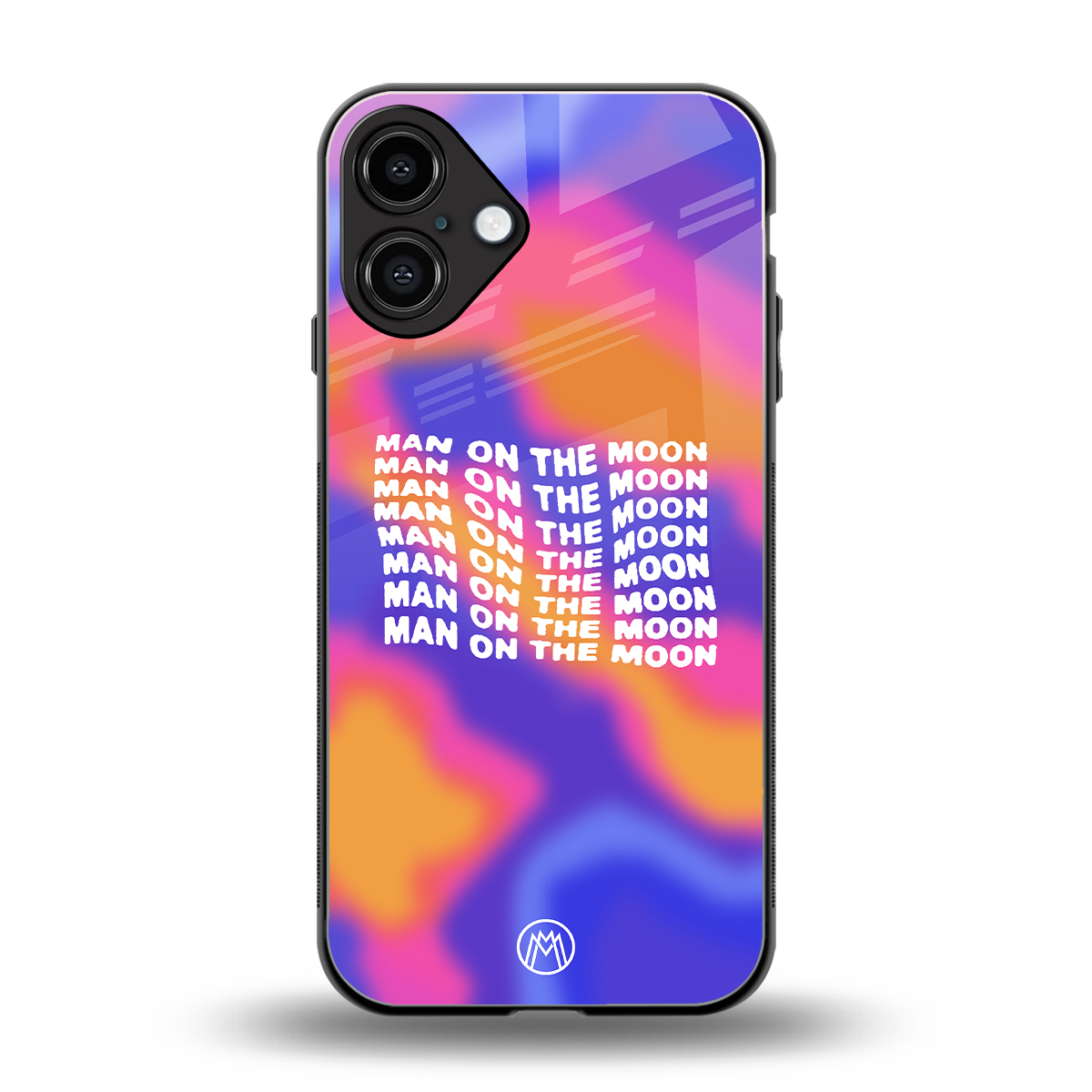 moon man back phone cover | glass case for iphone 16 plus