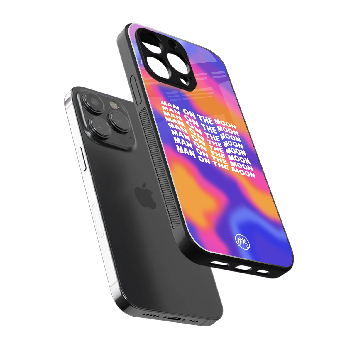 moon man back phone cover | glass case for iphone 16 pro