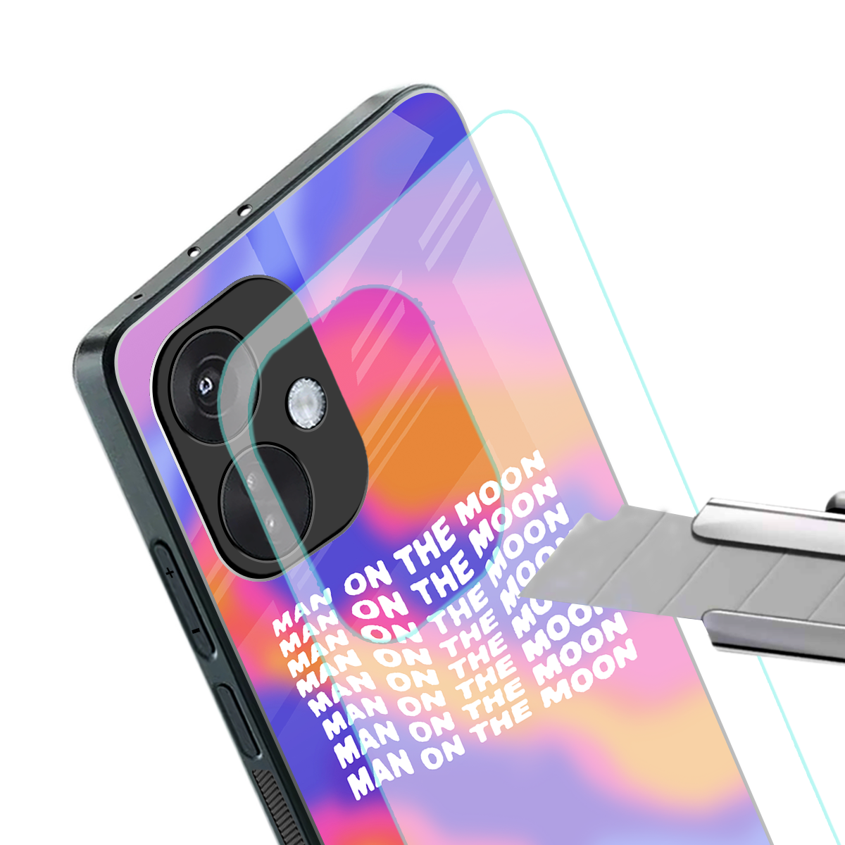 moon man back phone cover | glass case for oneplus nord ce 3