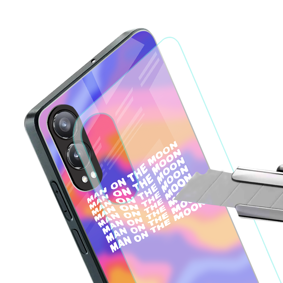 moon man back phone cover | glass case for oneplus nord ce 4 lite