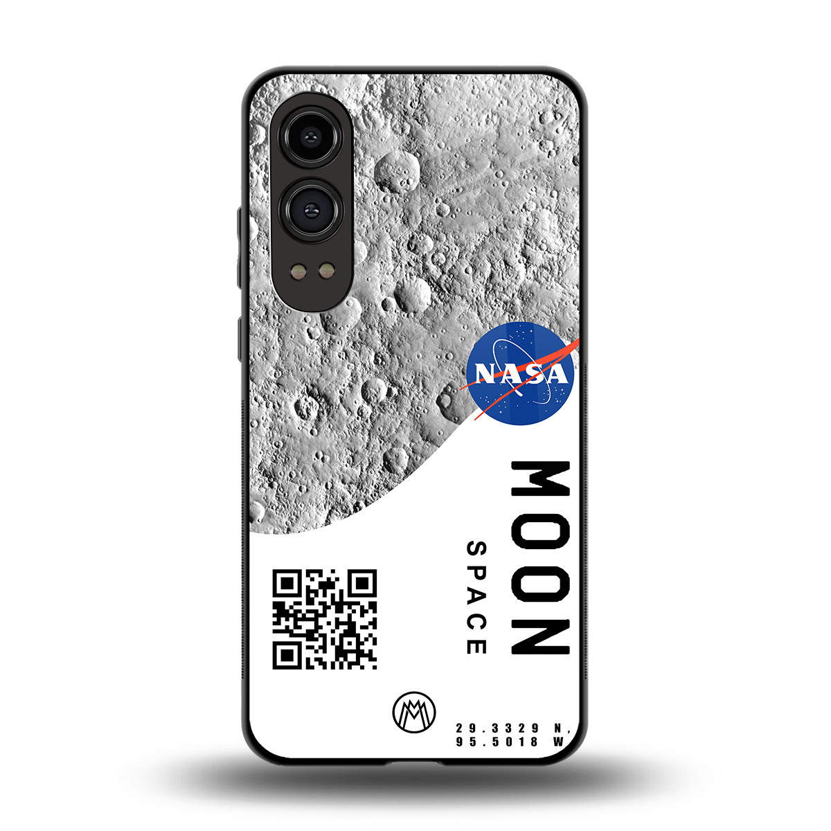 moon space back phone cover | glass case for oneplus nord ce 4 lite