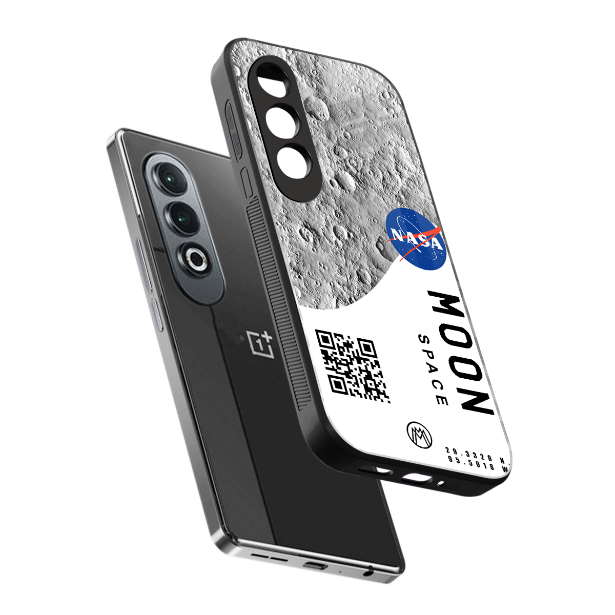 moon space back phone cover | glass case for oneplus nord ce 4