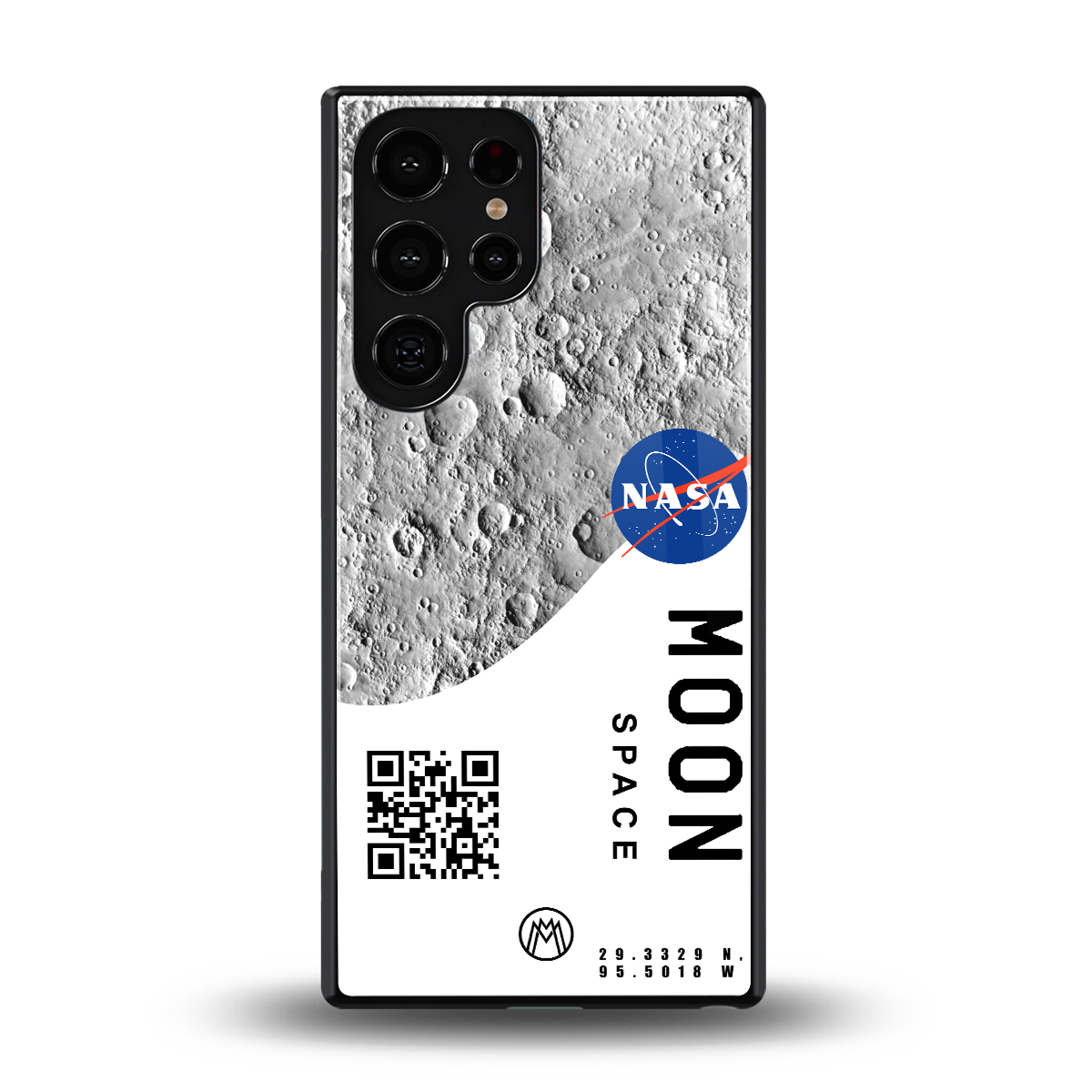 moon space back phone cover | glass case for samsung galaxy s25 ultra