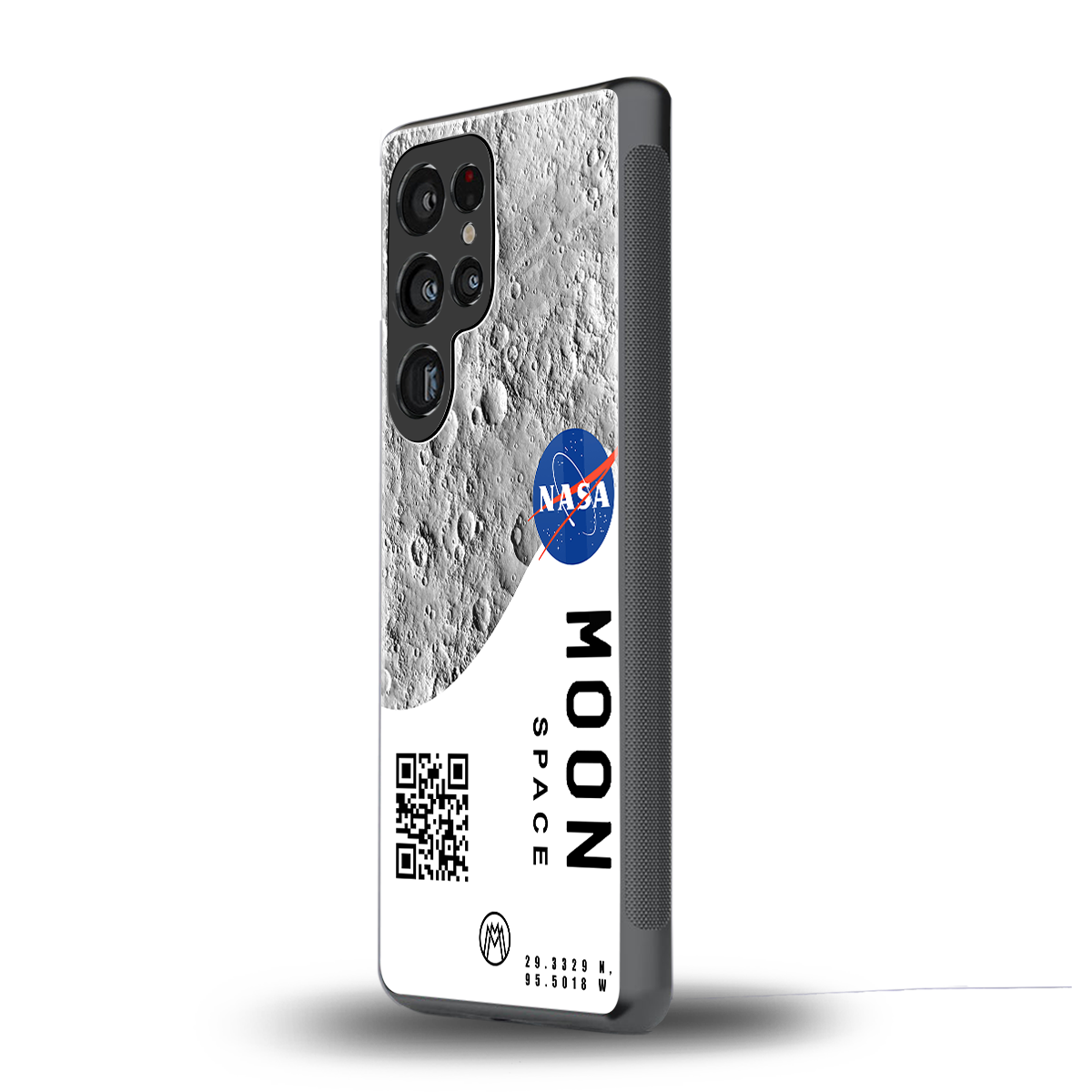 moon space back phone cover | glass case for samsung galaxy s25 ultra