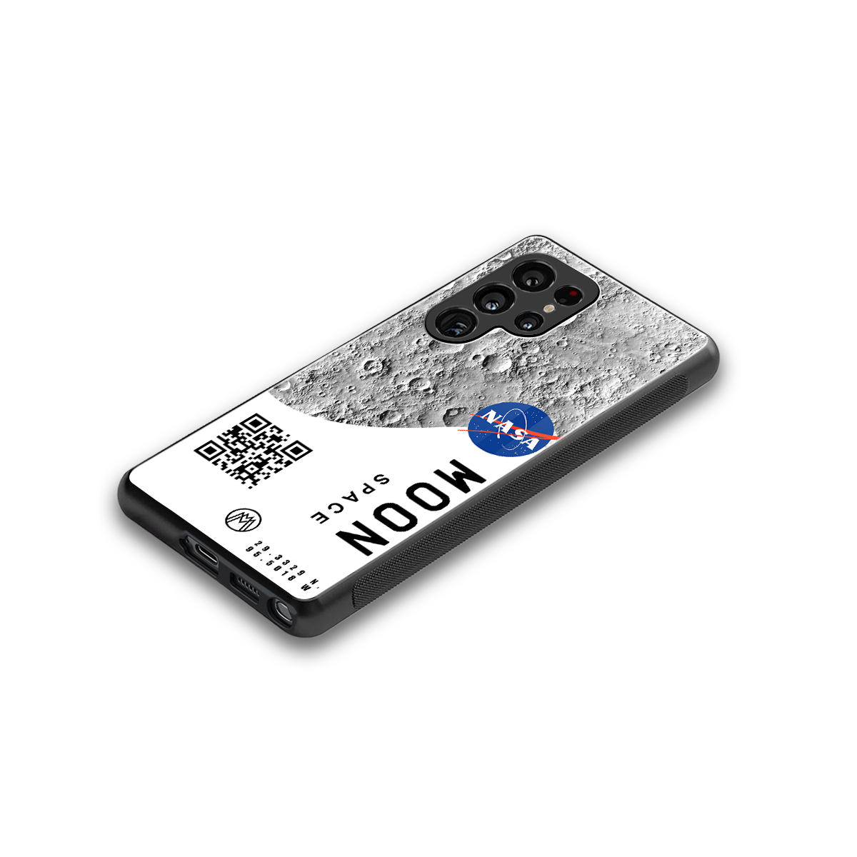 moon space back phone cover | glass case for samsung galaxy s25 ultra