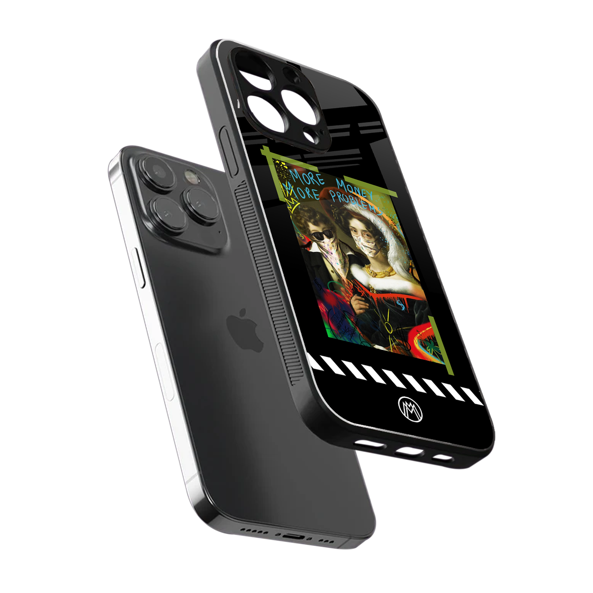 more money more problems back phone cover | glass case for iphone 13 pro max