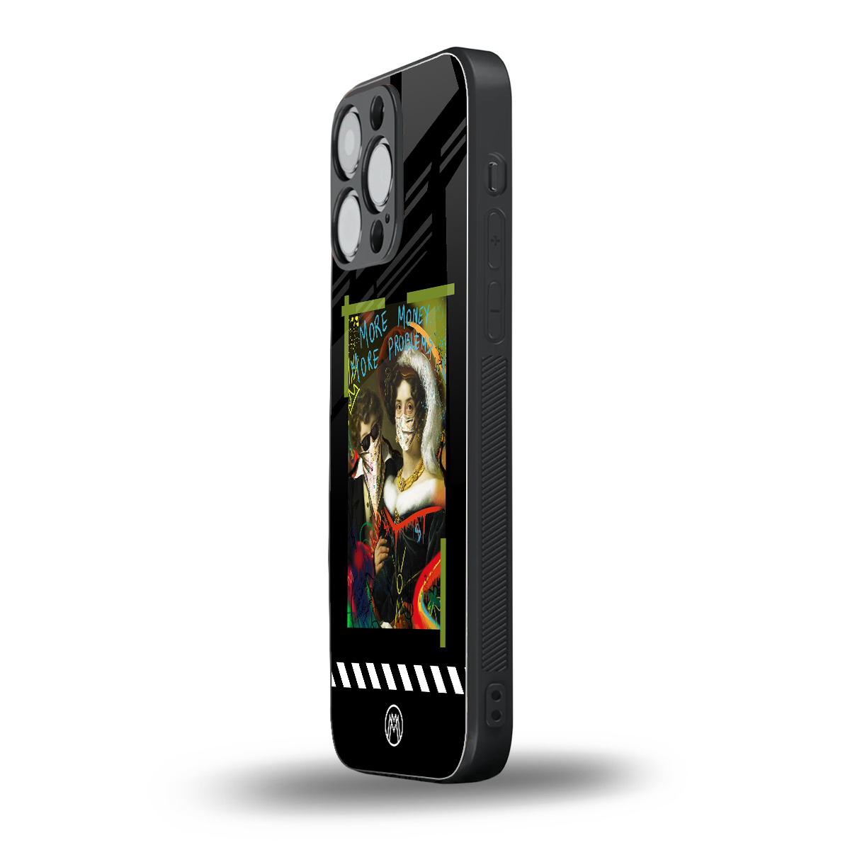 more money more problems back phone cover | glass case for iphone 13 pro max