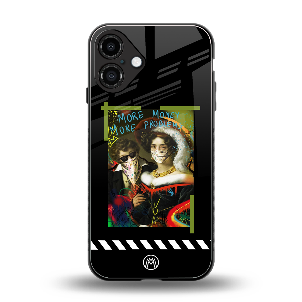 more money more problems back phone cover | glass case for iphone 16 plus
