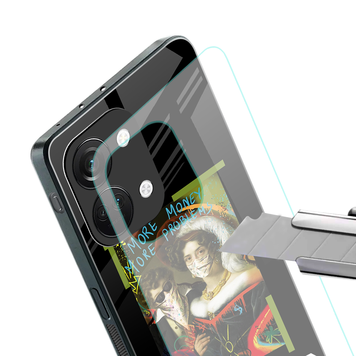 more money more problems back phone cover | glass case for oneplus nord 3