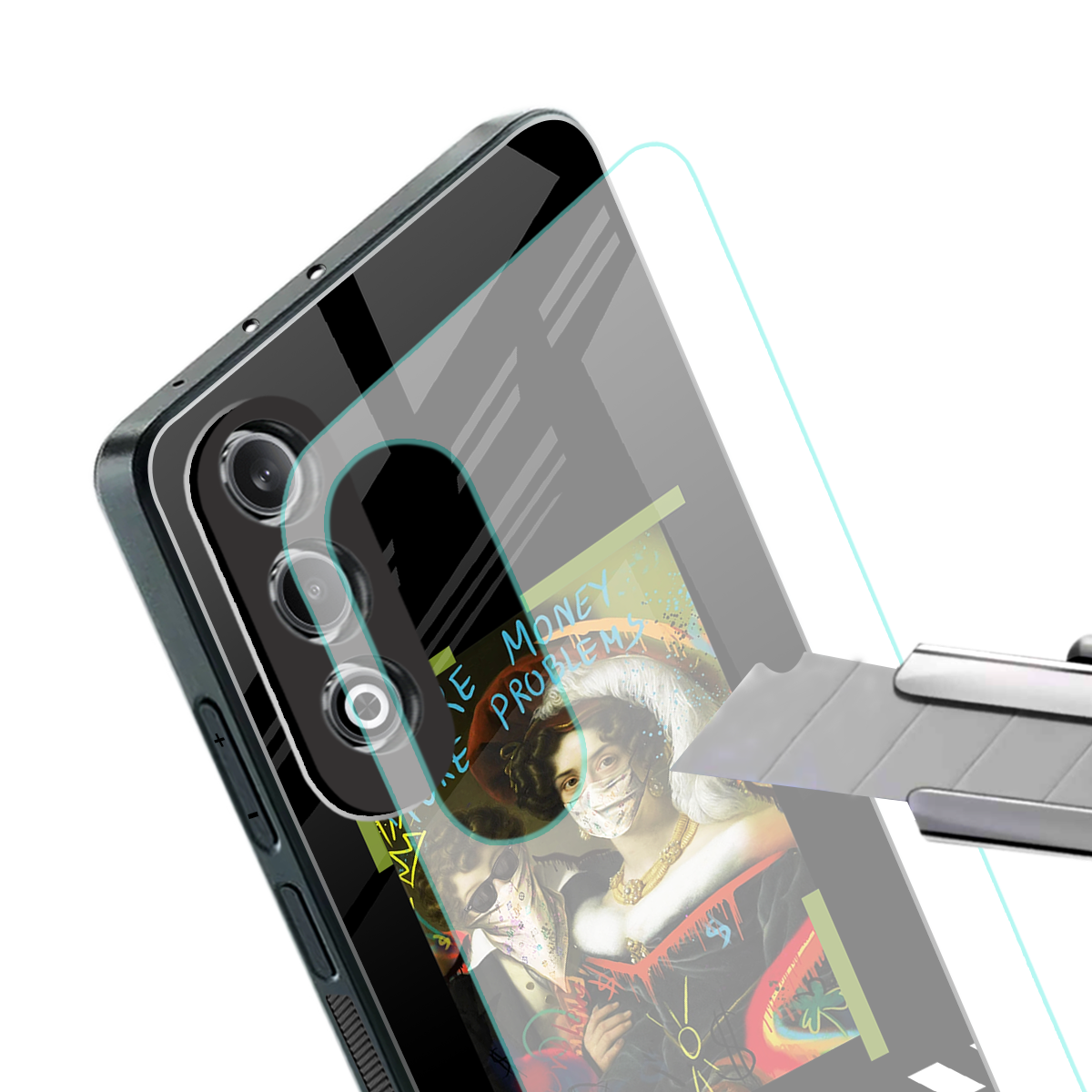 more money more problems back phone cover | glass case for oneplus nord ce 4