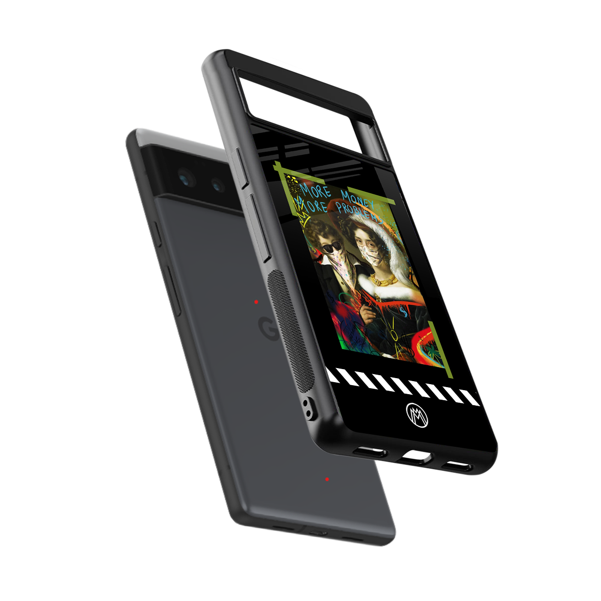 more money more problems back phone cover | glass case for Google Pixel 6A