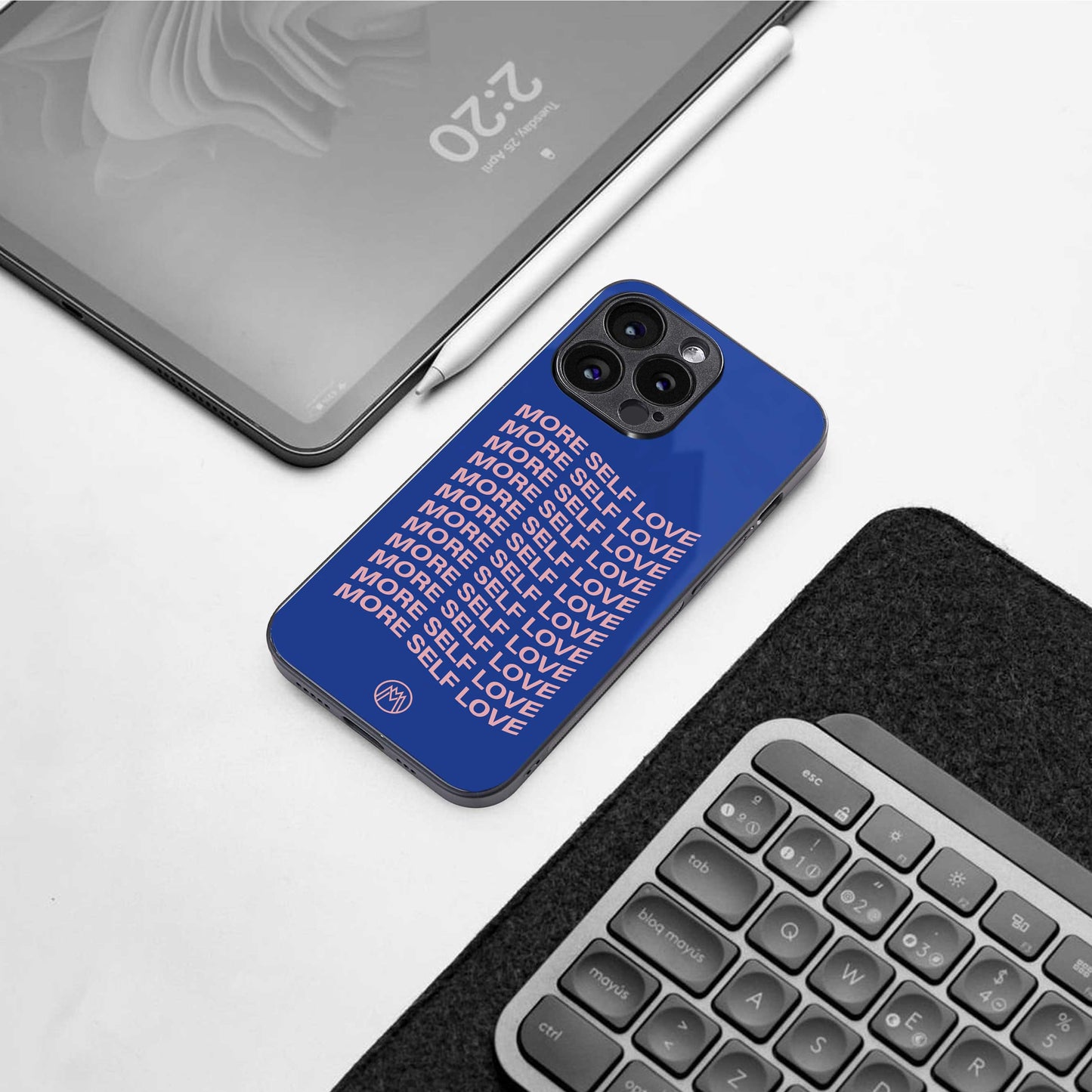 more self love back phone cover | glass case for iphone 13 pro max