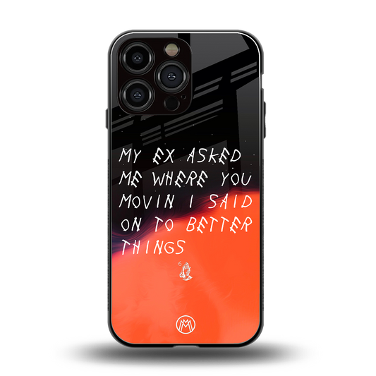 moving on back phone cover | glass case for iphone 14 pro max