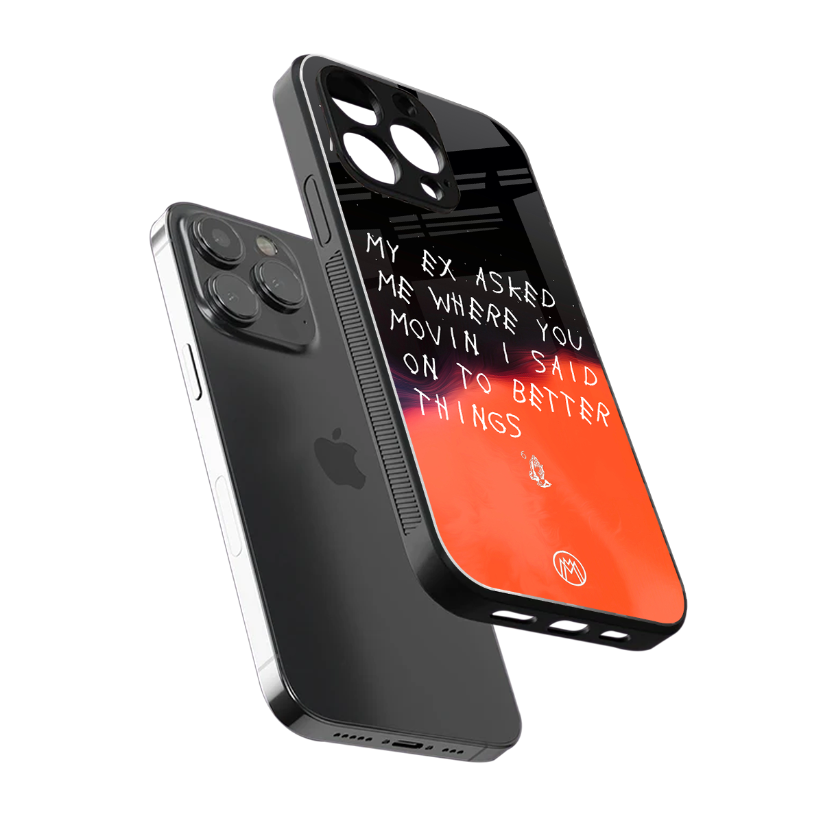 moving on back phone cover | glass case for iphone 14 pro max