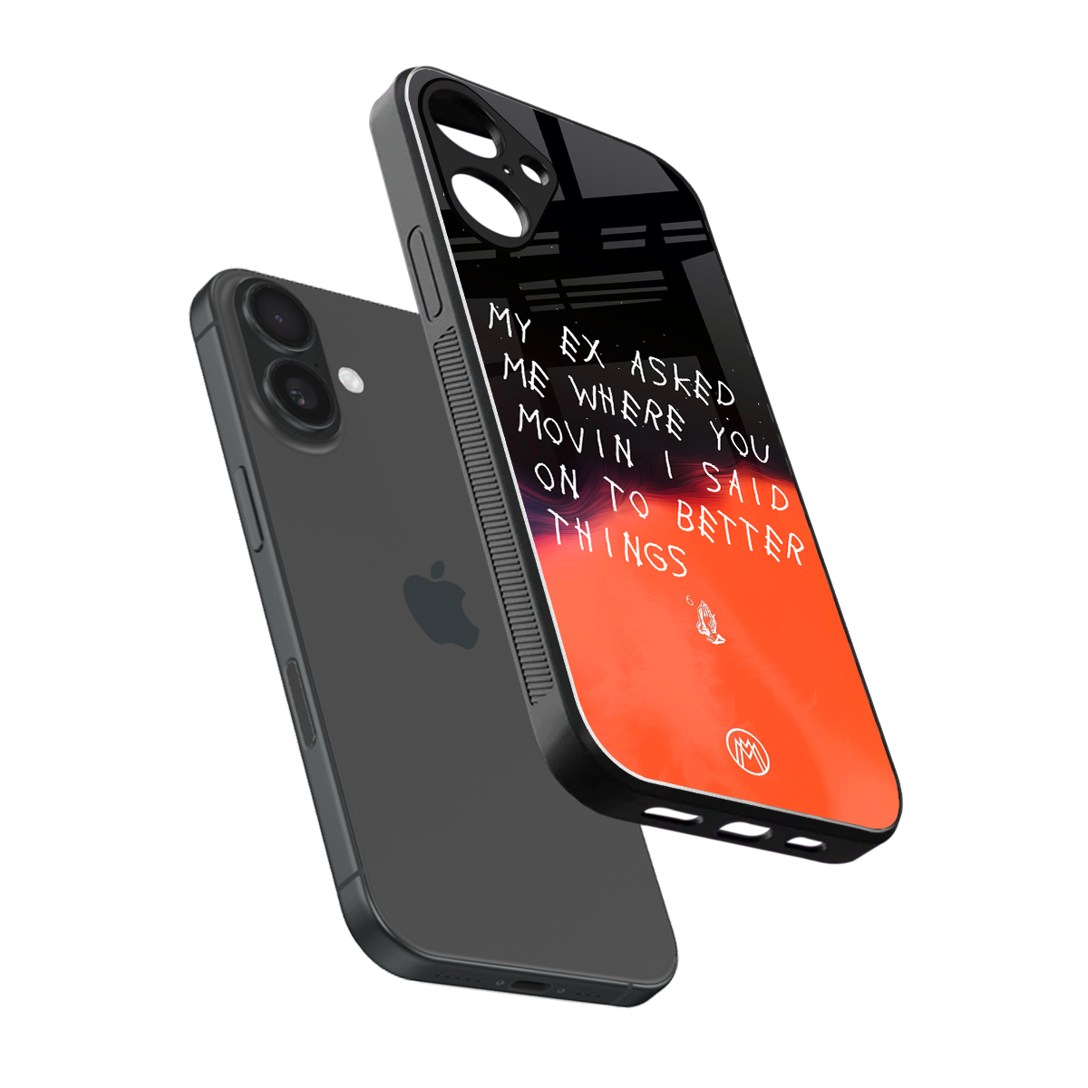 moving on back phone cover | glass case for iphone 16 plus
