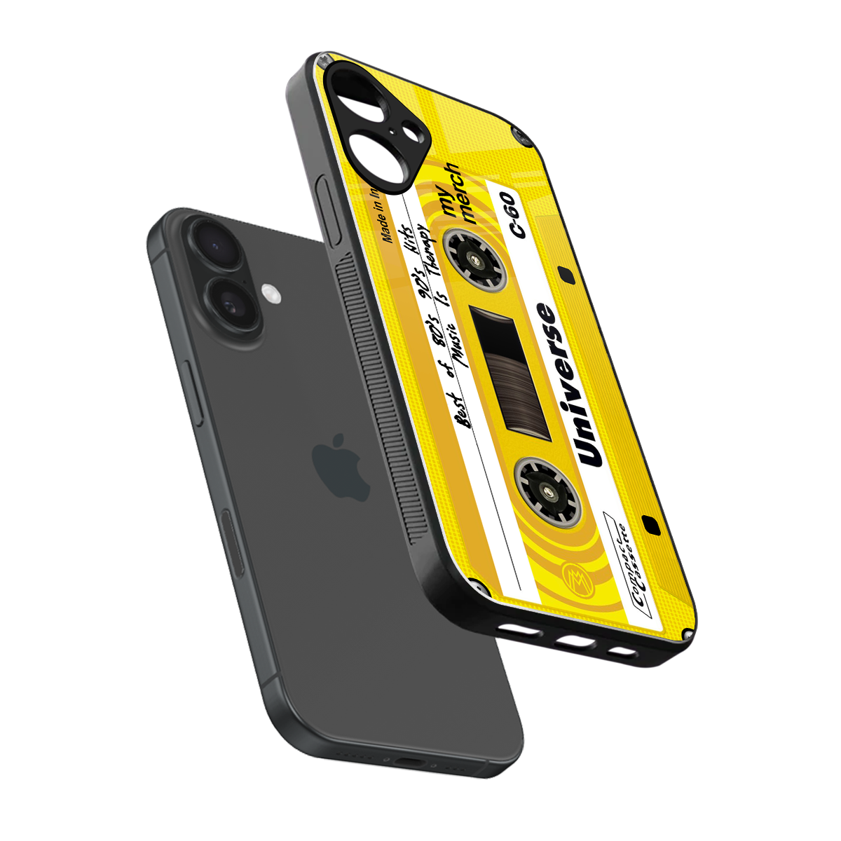music is therapy back phone cover | glass case for iphone 16 plus