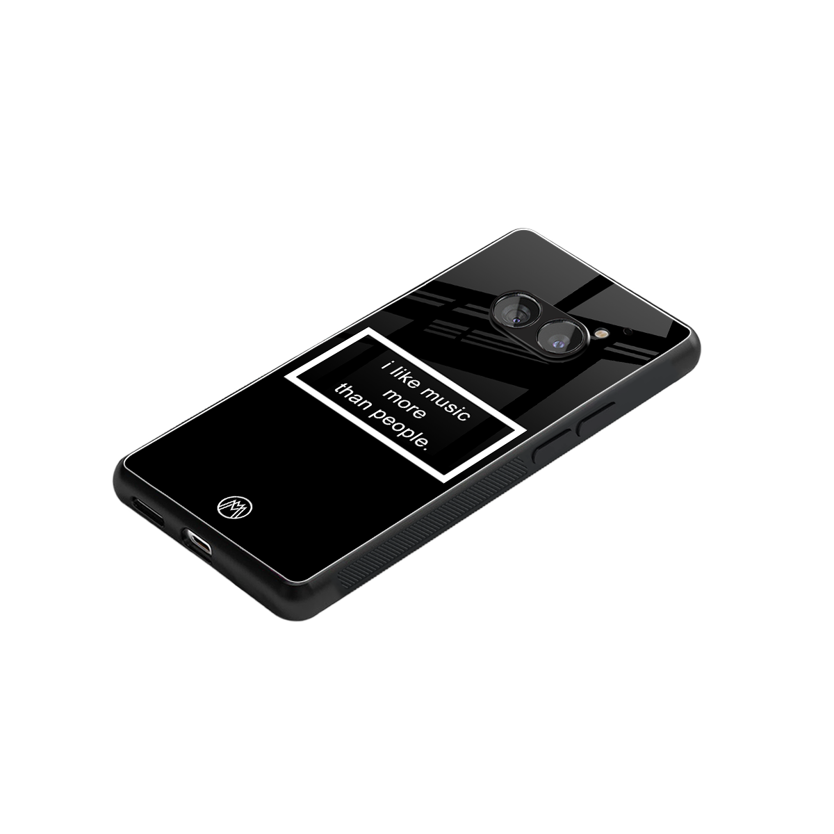 music over people black edition back phone cover | glass case for nothing phone 2a