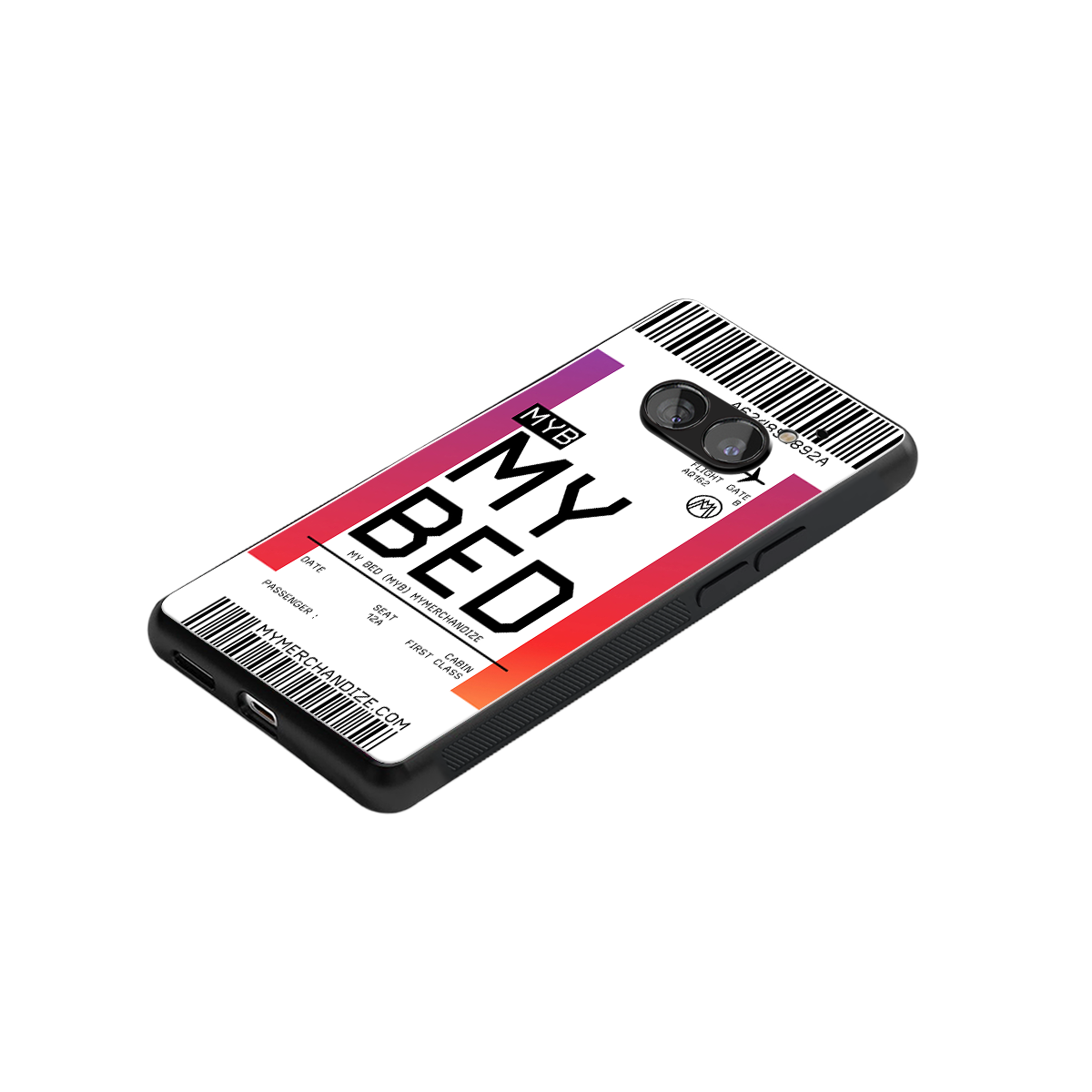 my bed boarding pass ticket back phone cover | glass case for nothing phone 2a