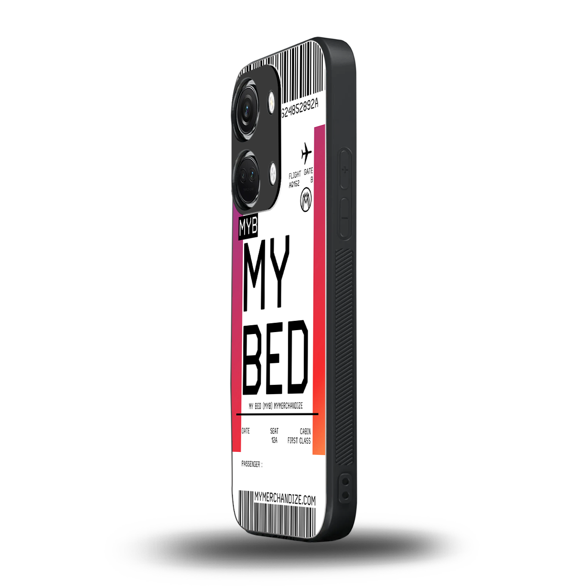 my bed boarding pass ticket back phone cover | glass case for oneplus nord 3