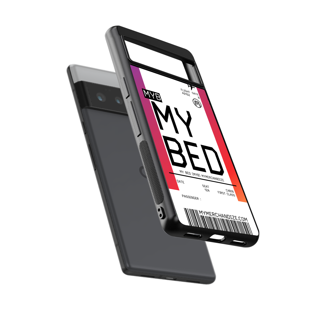 my bed boarding pass ticket back phone cover | glass case for google pixel 6 pro
