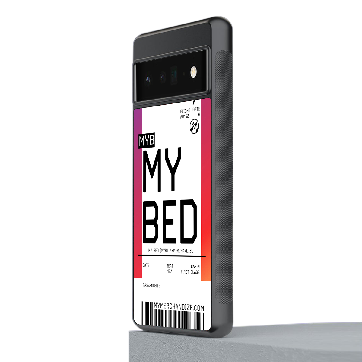 my bed boarding pass ticket back phone cover | glass case for google pixel 6 pro