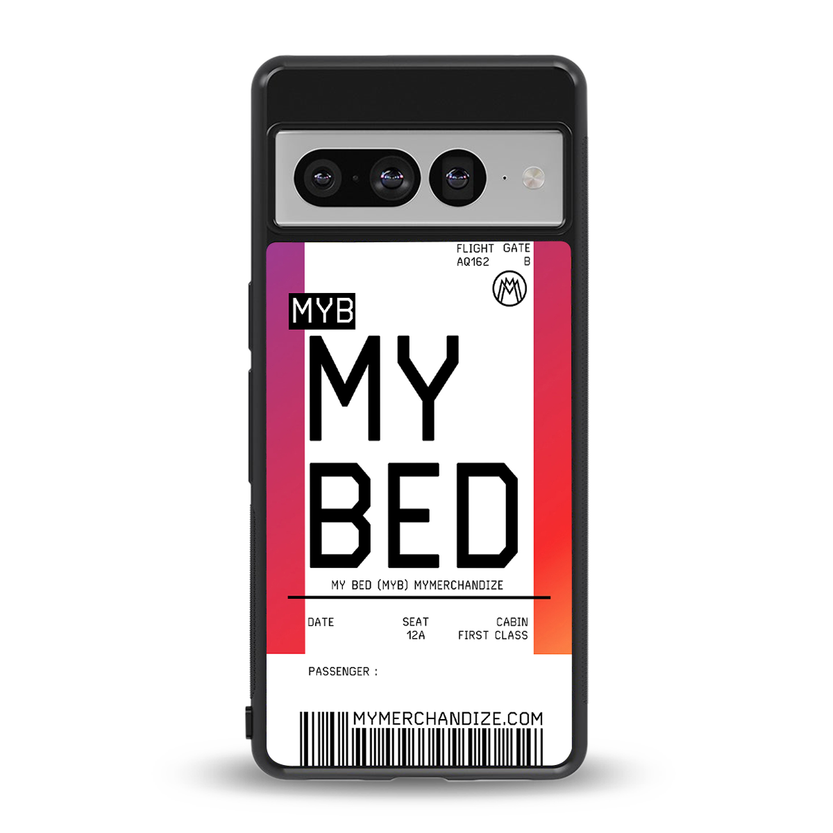 my bed boarding pass ticket back phone cover | glass case for google pixel 7 pro