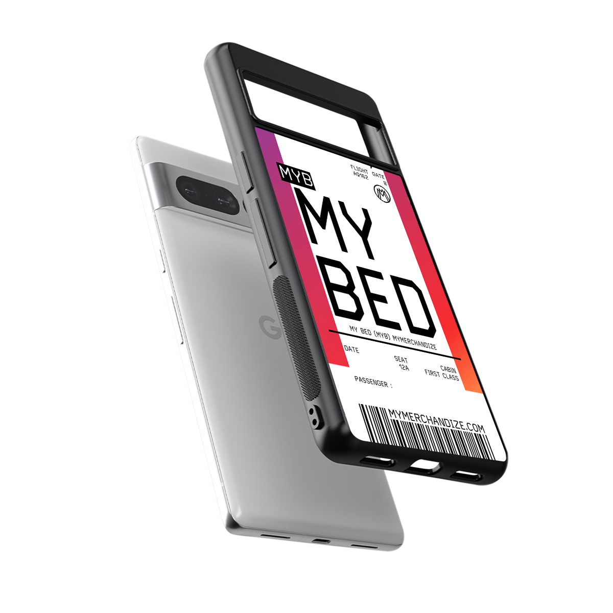 my bed boarding pass ticket back phone cover | glass case for google pixel 7 pro
