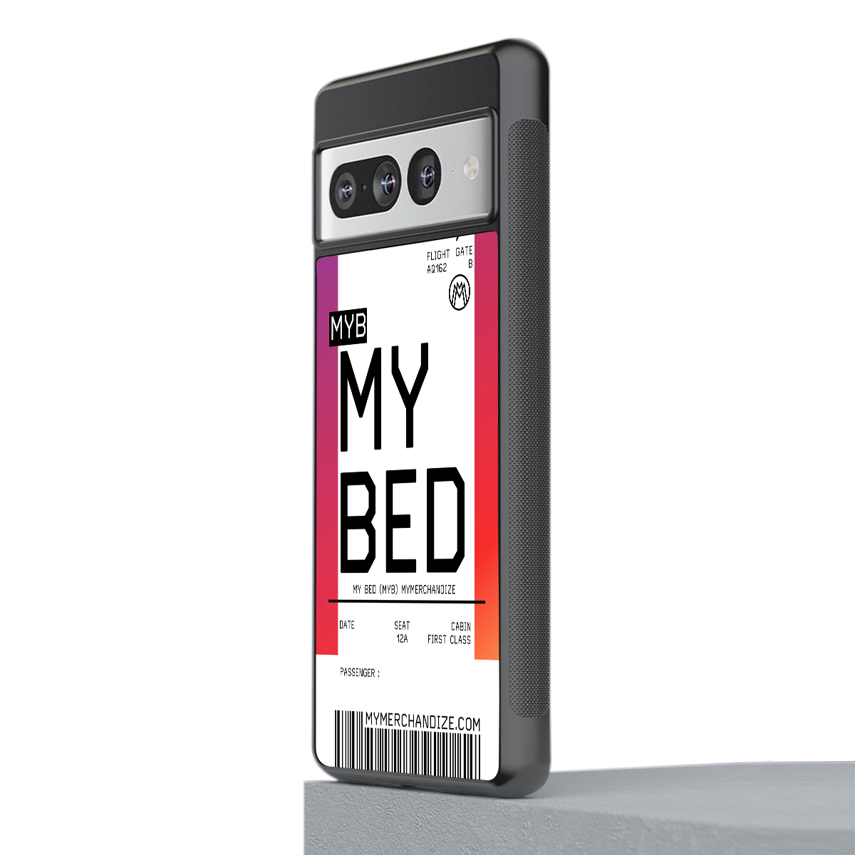 my bed boarding pass ticket back phone cover | glass case for google pixel 7 pro