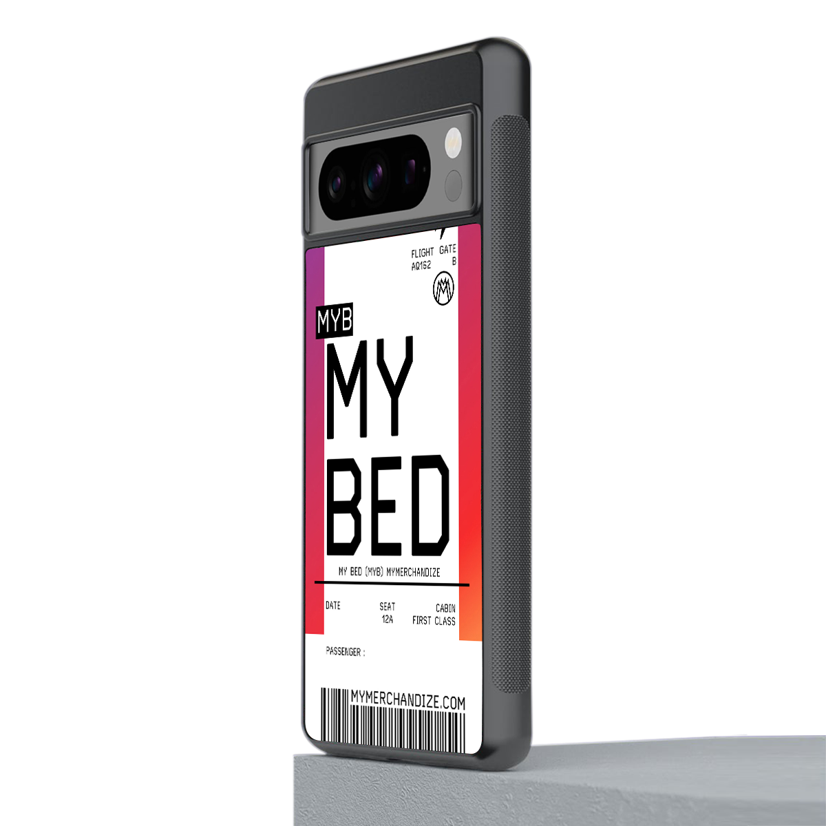 my bed boarding pass ticket back phone cover | glass case for google pixel 8 pro