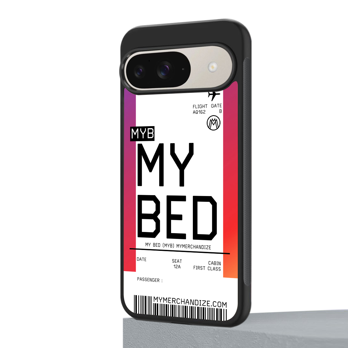 my bed boarding pass ticket back phone cover | glass case for google pixel 9