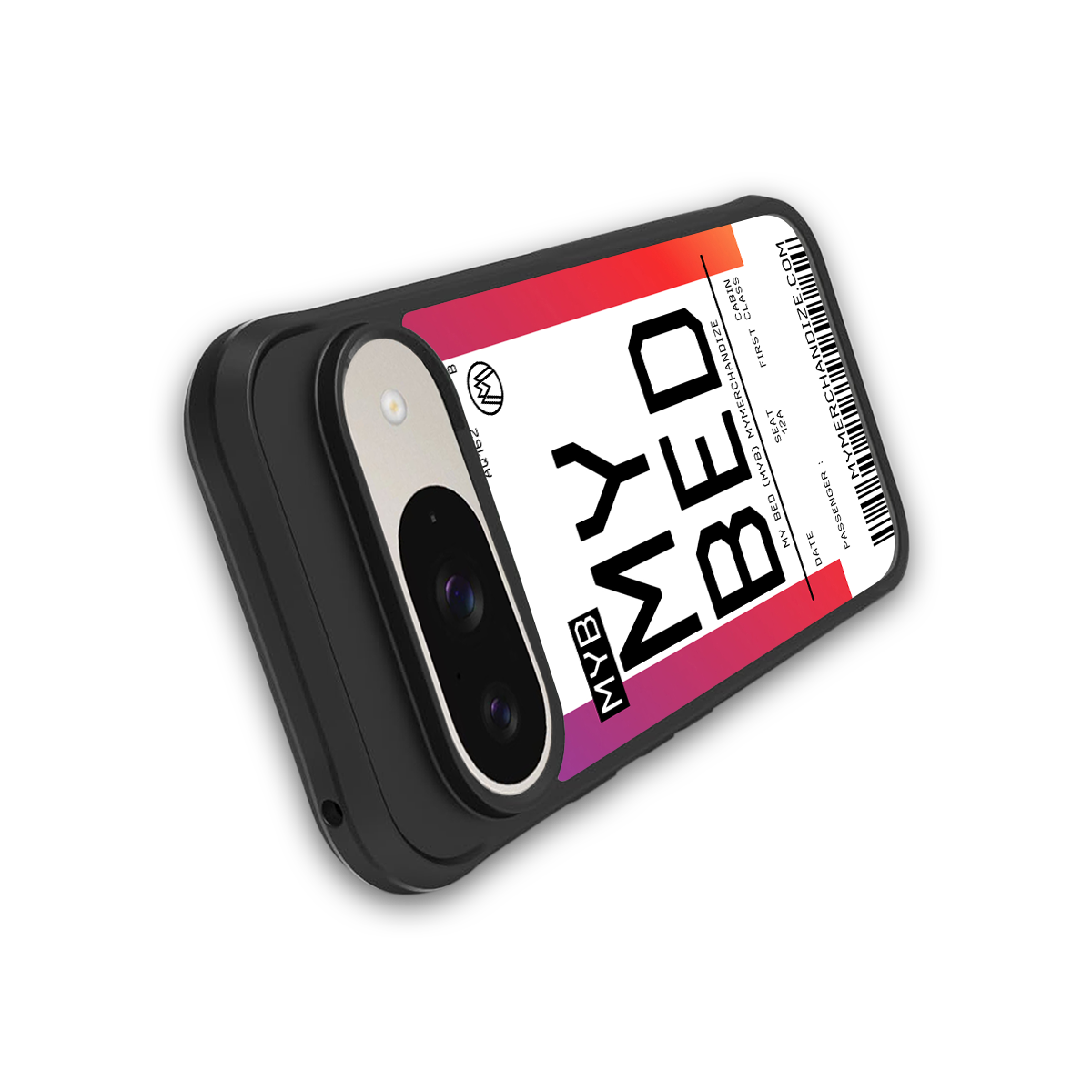 my bed boarding pass ticket back phone cover | glass case for google pixel 9