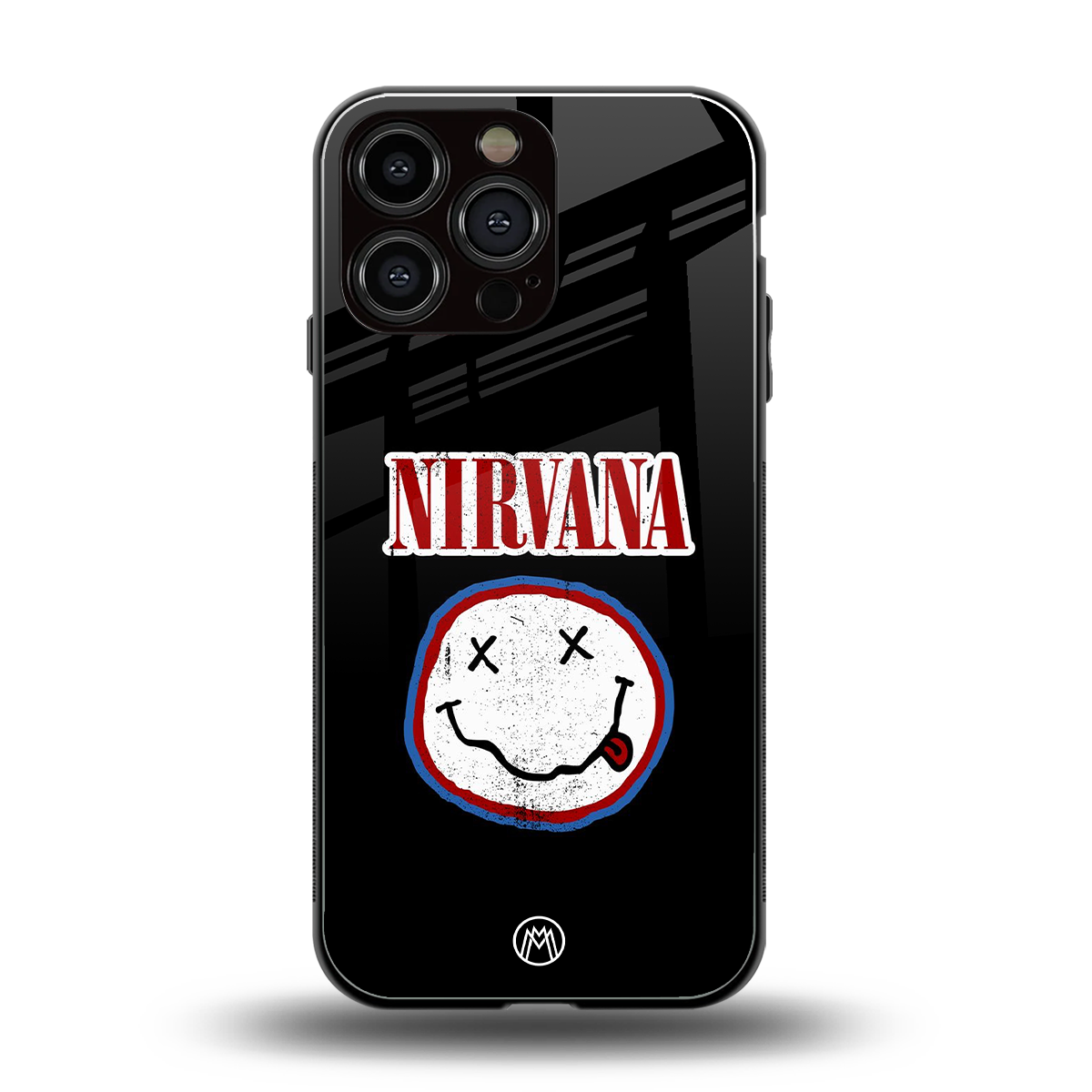 nirvana back phone cover | glass case for iphone 14 pro max