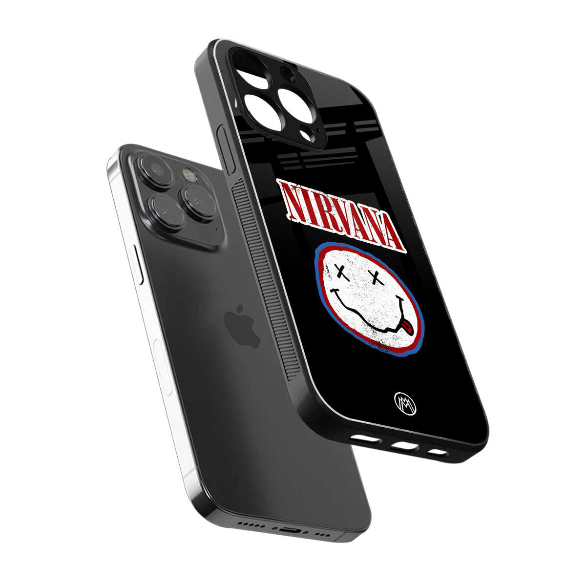 nirvana back phone cover | glass case for iphone 14 pro max