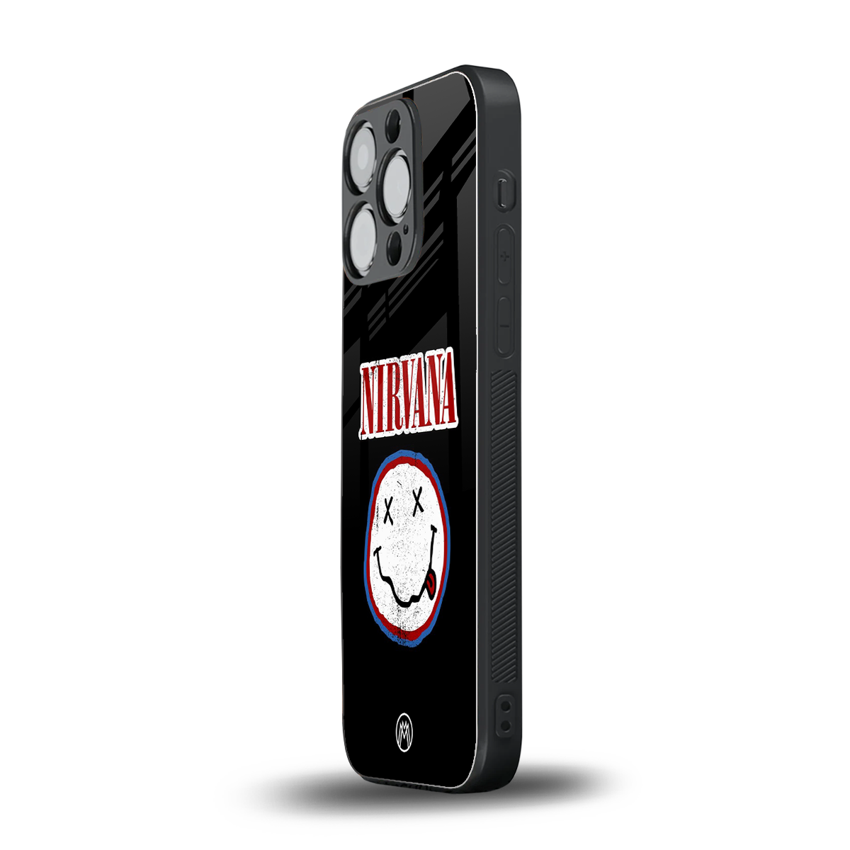 nirvana back phone cover | glass case for iphone 14 pro