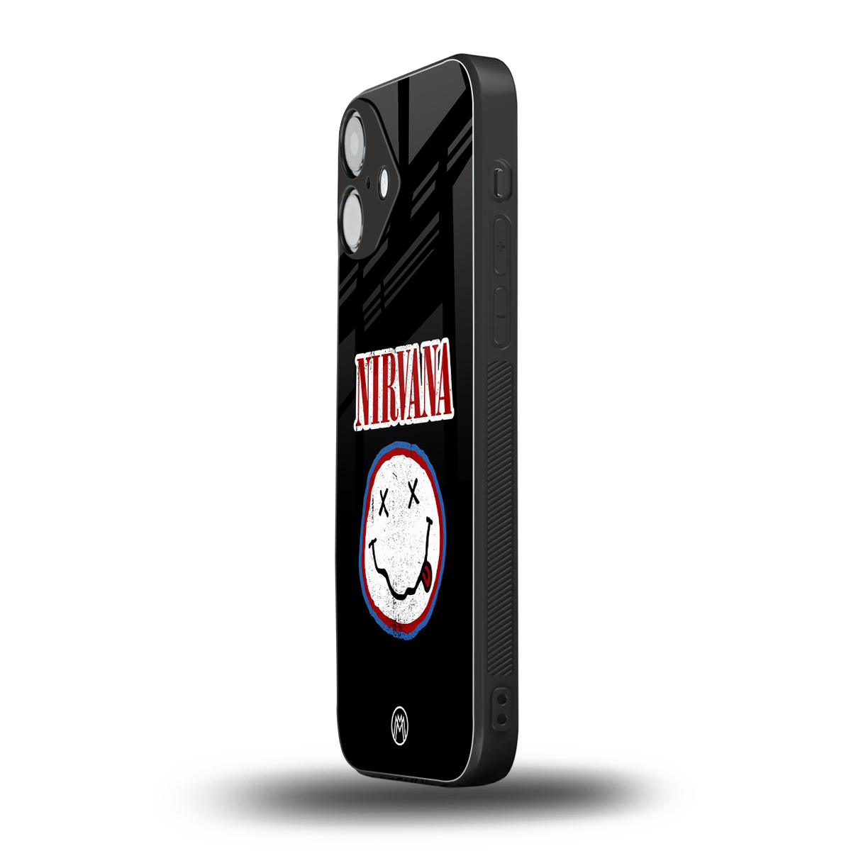 nirvana back phone cover | glass case for iphone 16 plus