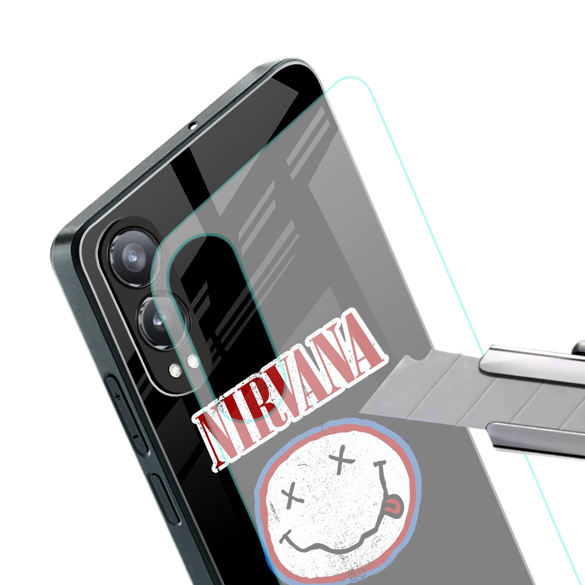 nirvana back phone cover | glass case for oneplus nord ce 4 lite