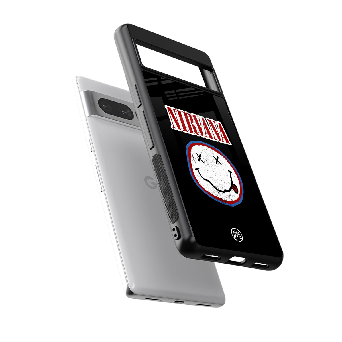 nirvana back phone cover | glass case for google pixel 7 pro