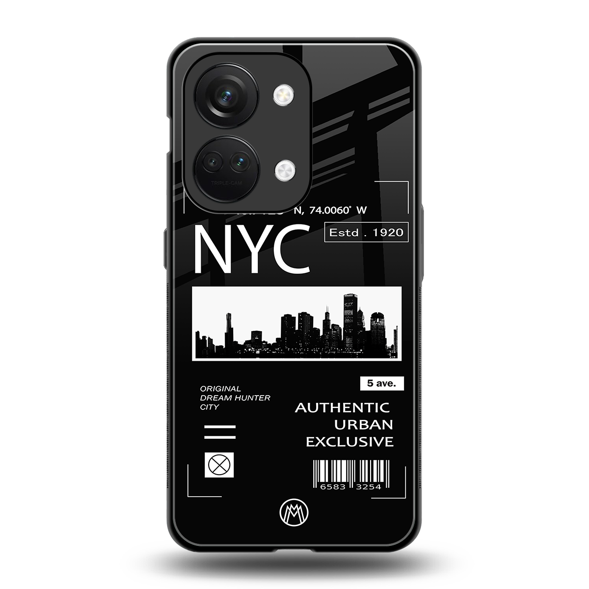 nyc back phone cover | glass case for oneplus nord 3